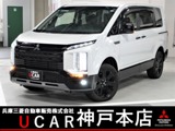 デリカD：52.2 シャモニー 電動サイドステップ非装着車 ディーゼルターボ 4WDアルパイン11型ナビ　合皮撥水シート　ETC
